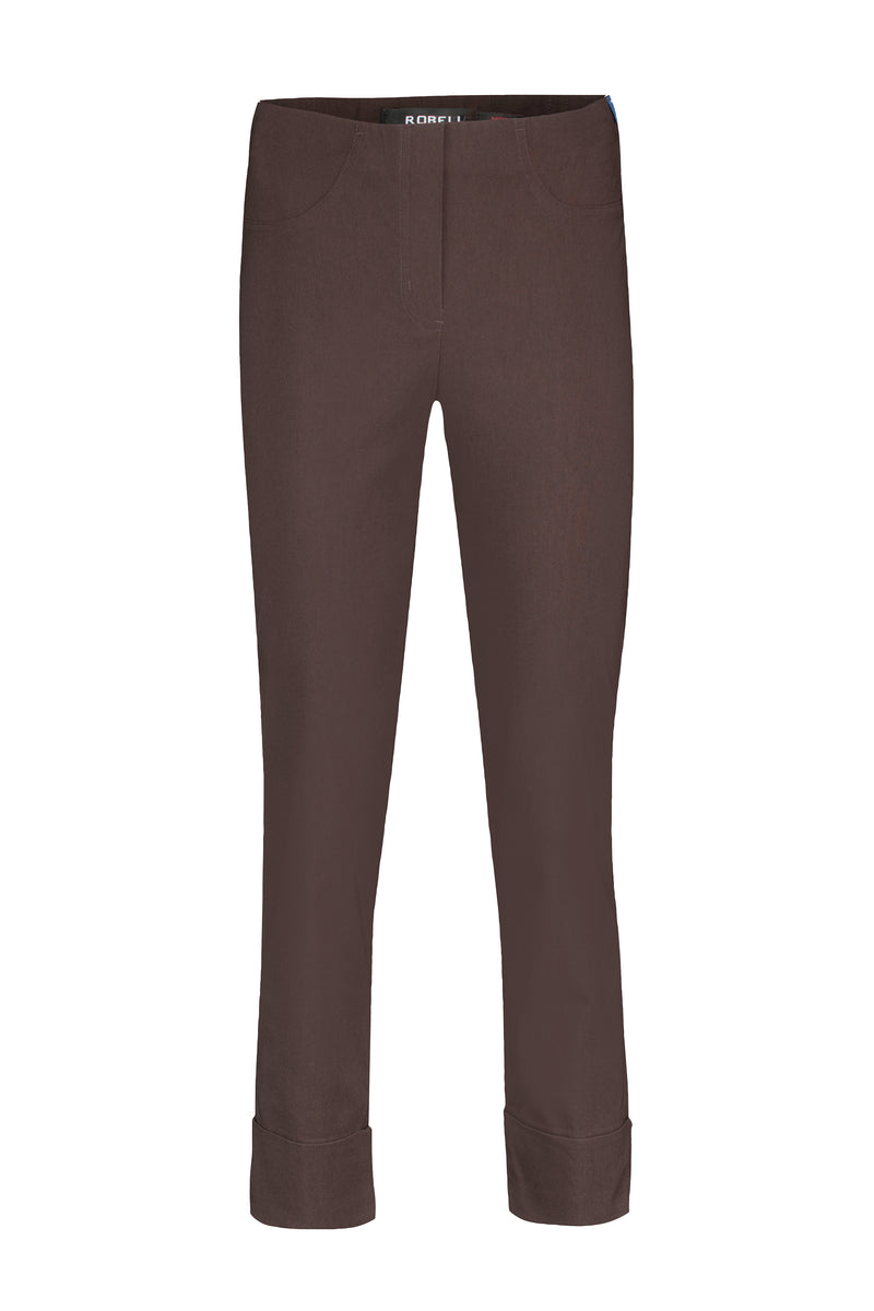Robell – 68cm Straight Leg Trousers | Dark Brown 51568