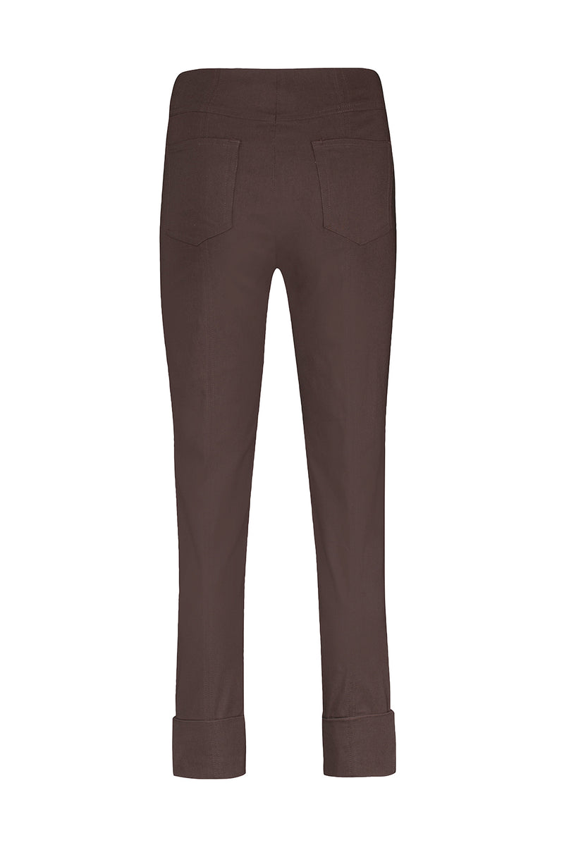Robell – 68cm Straight Leg Trousers | Dark Brown 51568