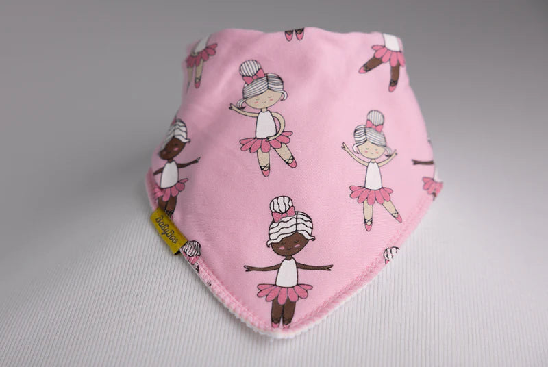 BabyBoo Ballerinas Bandana Dribble Bib | Pink
