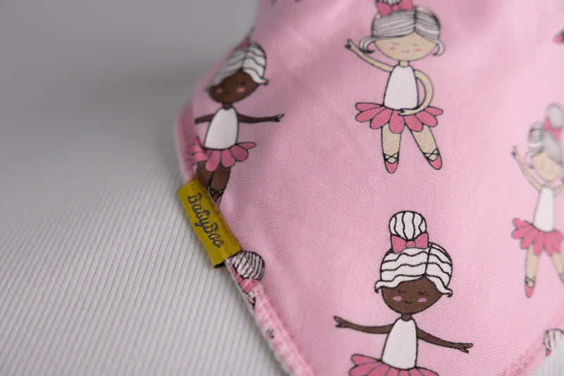 BabyBoo Ballerinas Bandana Dribble Bib | Pink