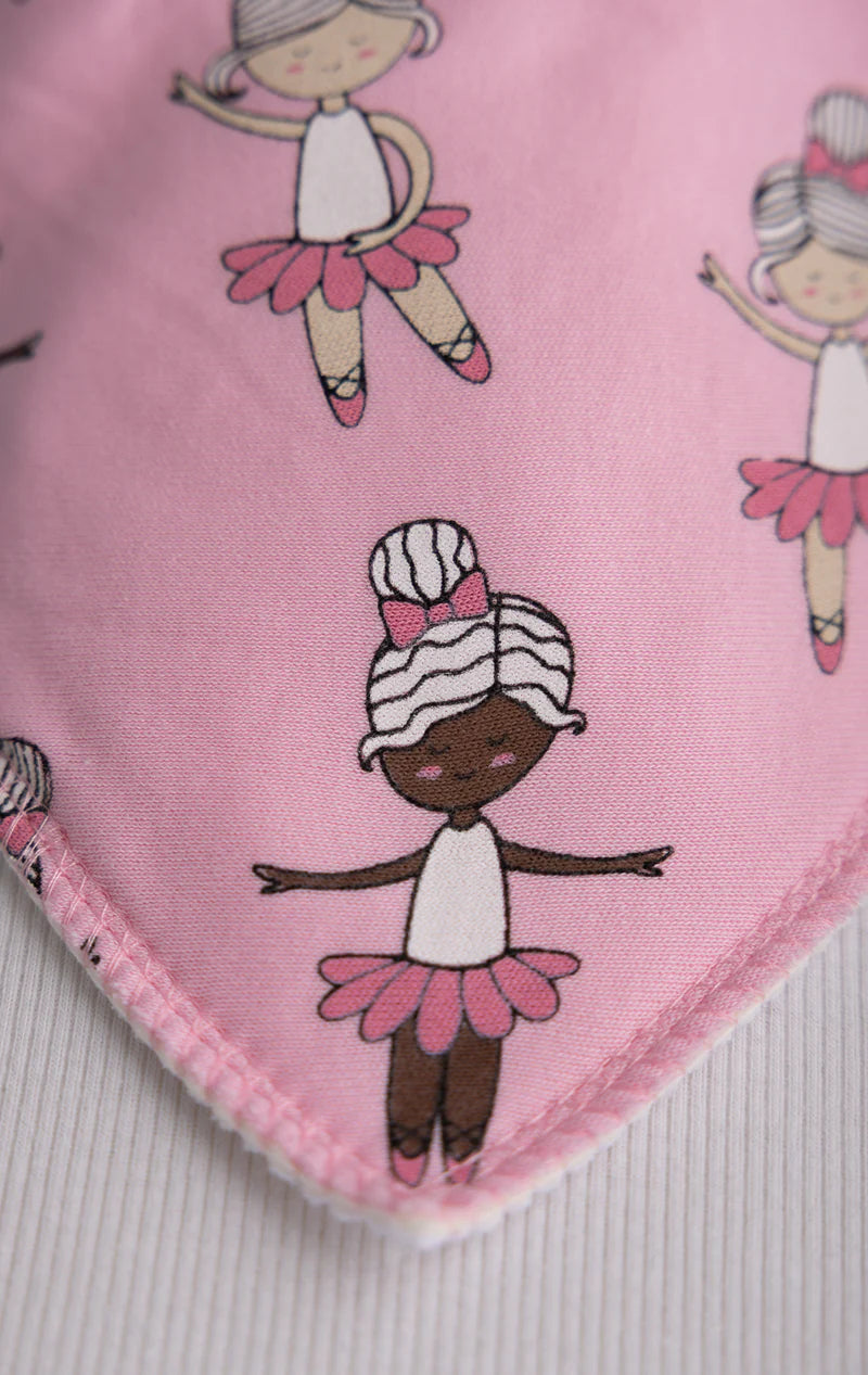 BabyBoo Ballerinas Bandana Dribble Bib | Pink