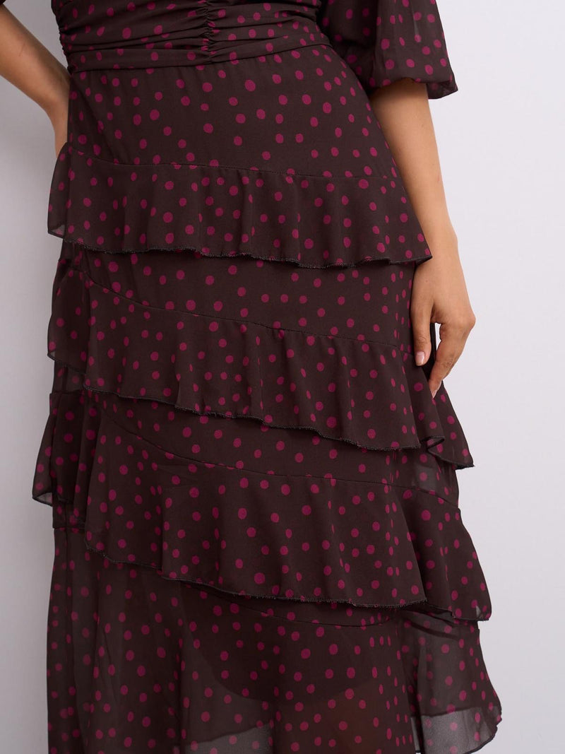 Kyla Ivy Dress Ppolka Dot | Brown 7887