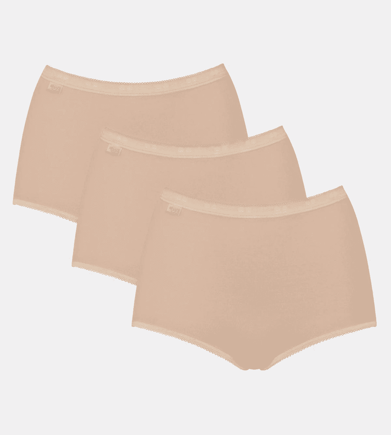 10007656 Sloggi Maxi Brief 3 Pack Beige