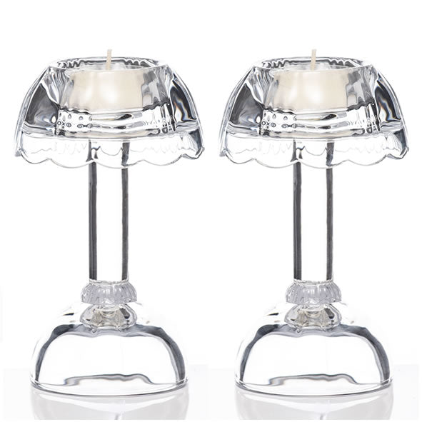 Newgrange Living Ashling Pillar Candleholder Pair | Glass 1003314