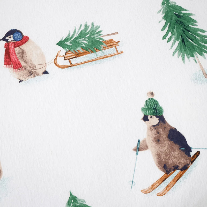 Catherine Lansfield Brushed Cotton Penguin Set | Green