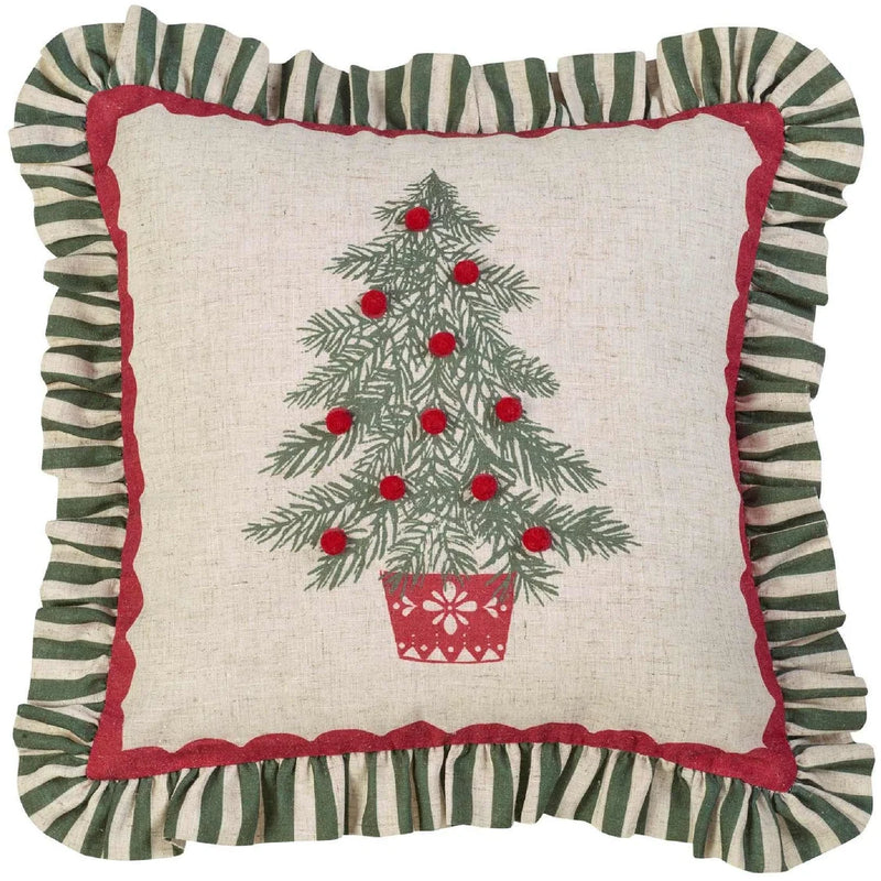 Catherine Lansfield Filled Christmas Tree Cushion | Green 385739