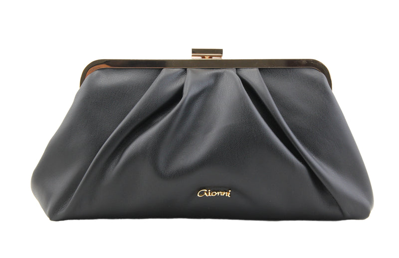 Gionni Mimosa Frame Clutch Bag | Black 11G2893