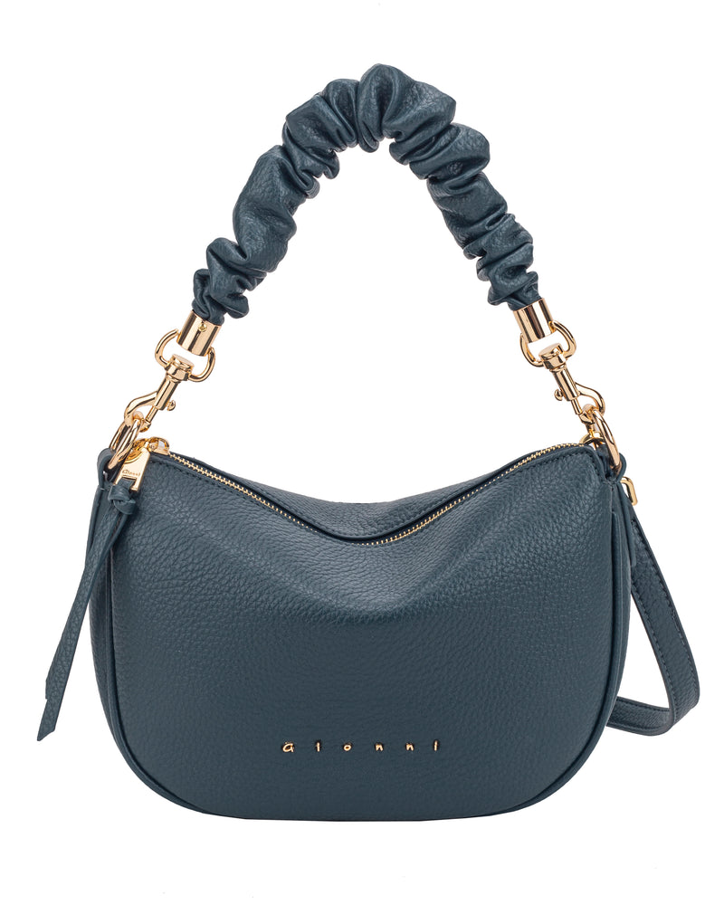 Gionni Musk Scrunchie Handle Curved Shoulder Bag | Teal 11G2914