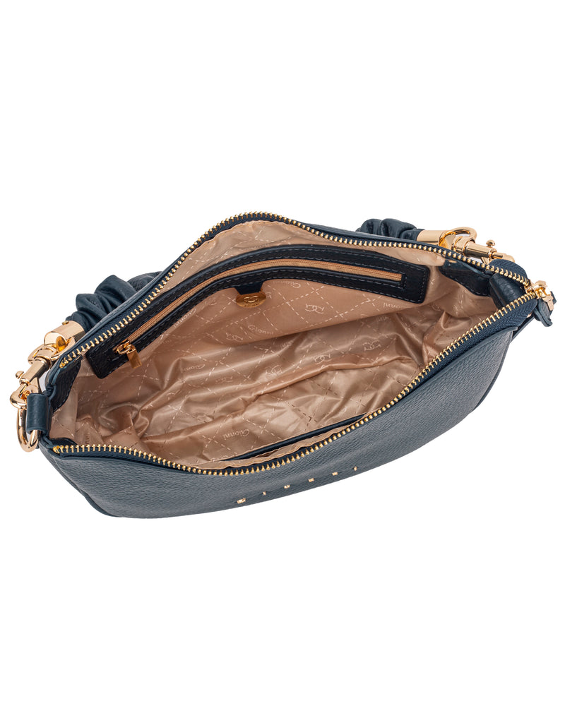 Gionni Musk Scrunchie Handle Curved Shoulder Bag | Teal 11G2914