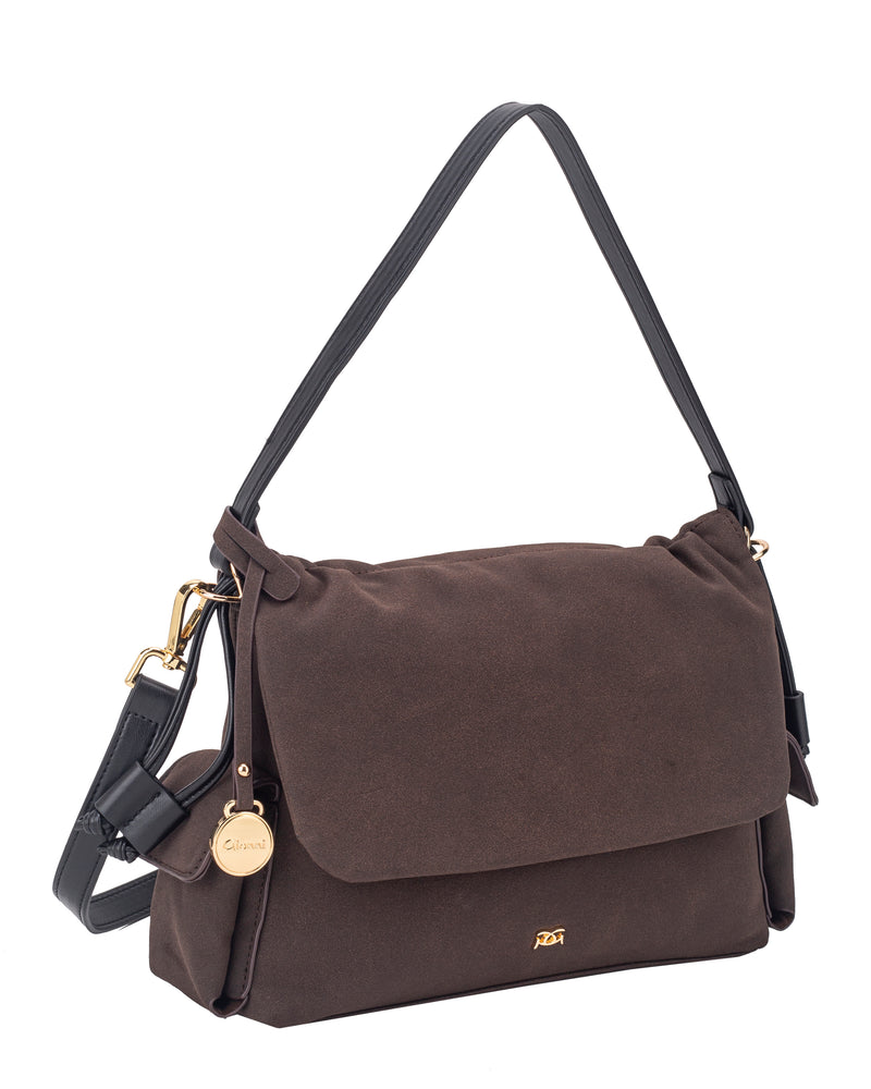 Gionni Flap Over Shoulder Bag | Brown 11G2923
