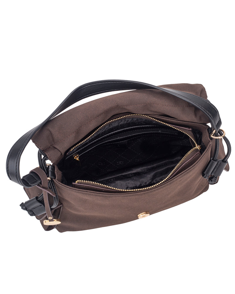 Gionni Flap Over Shoulder Bag | Brown 11G2923