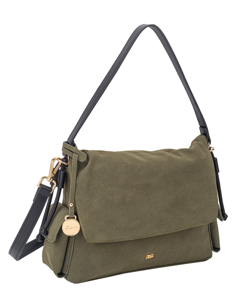 Gionni Flap Over Shoulder Bag | Green 11G2923