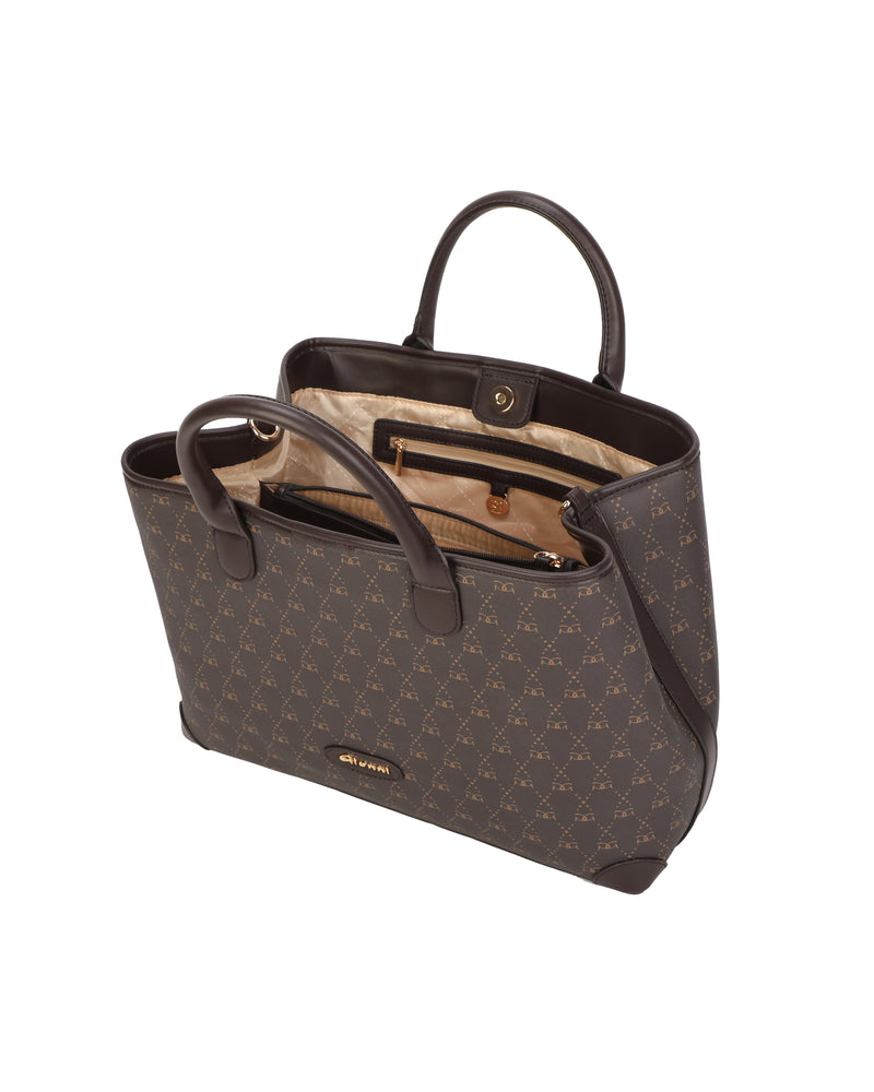 Gionni Elixir Monogram Large Grab Bag | Brown 11G2942