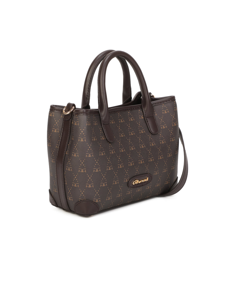 Gionni Elixir Monogram Medium Grab Bag | Brown 11G2943