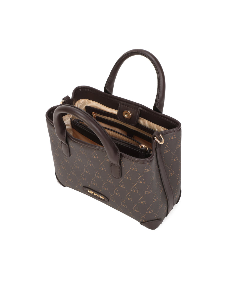 Gionni Elixir Monogram Medium Grab Bag | Brown 11G2943