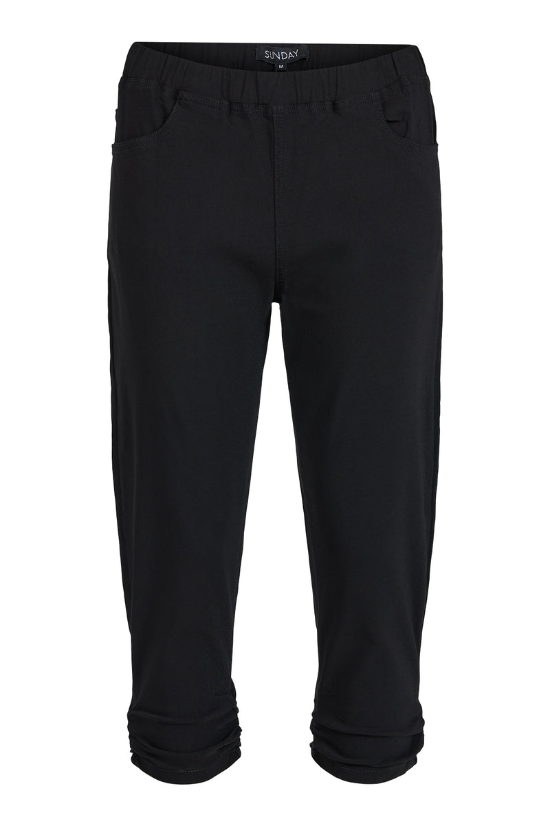 SUNDAY Cropped Trousers  | Black 6096 6525