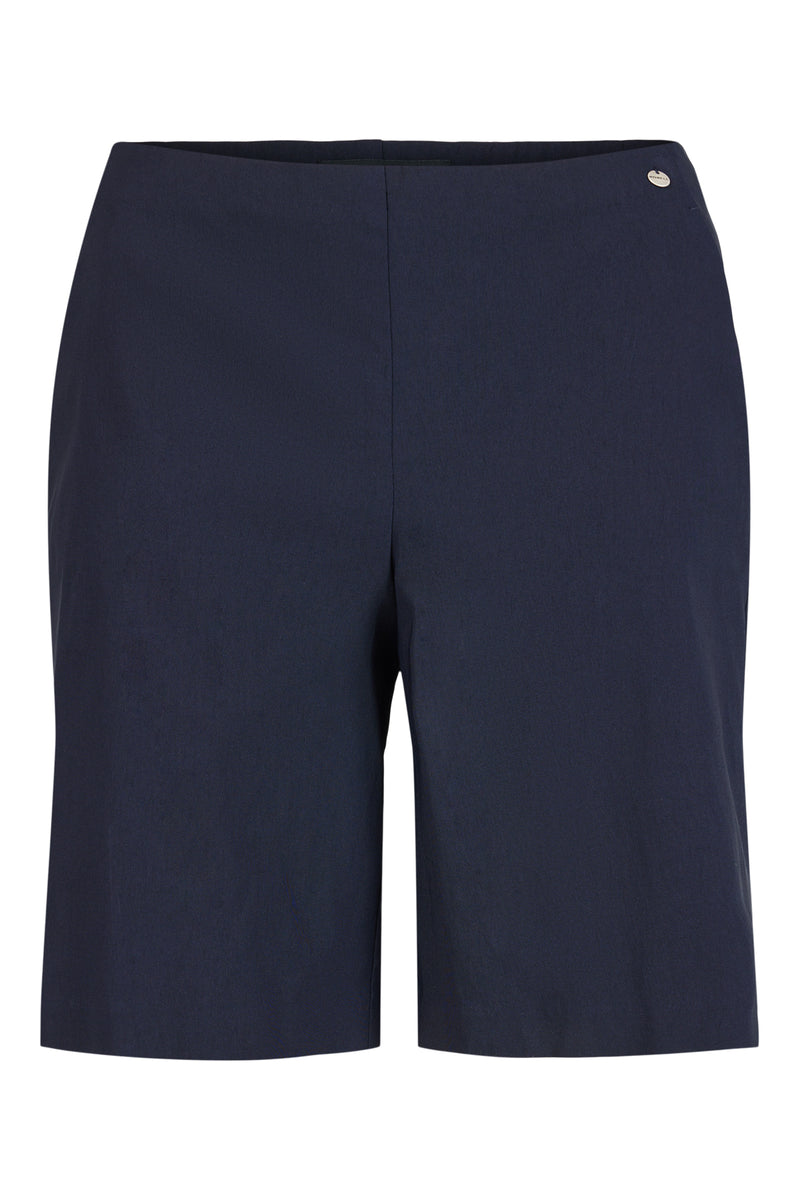 Robell Emma 04 Relaxed Cotton Twill Shorts| Navy 53527 5499