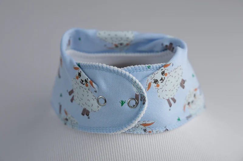 Babyboo Dancing Lamb  Bandana Bib | Blue