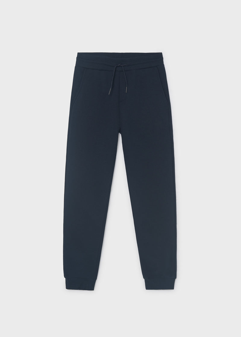 Mayoral Boys Cuffed Fleece Trousers  | Navy 705