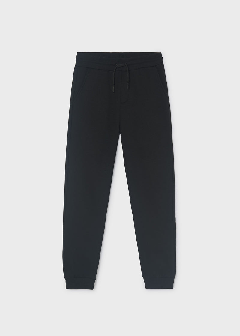 Mayoral Boys Cuffed Fleece Trousers | Black 705