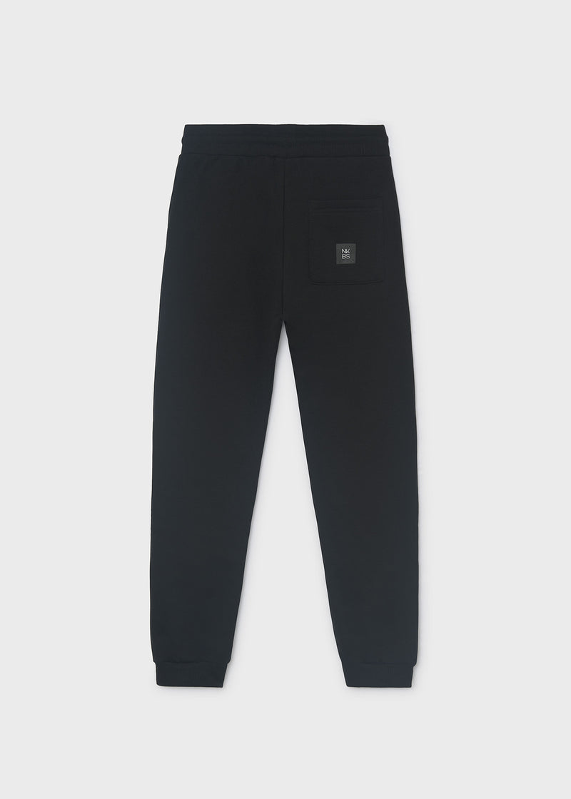 Mayoral Boys Cuffed Fleece Trousers | Black 705