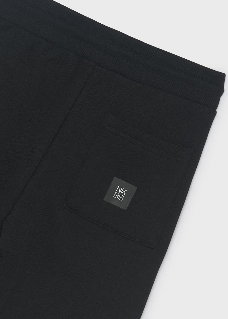 Mayoral Boys Cuffed Fleece Trousers | Black 705