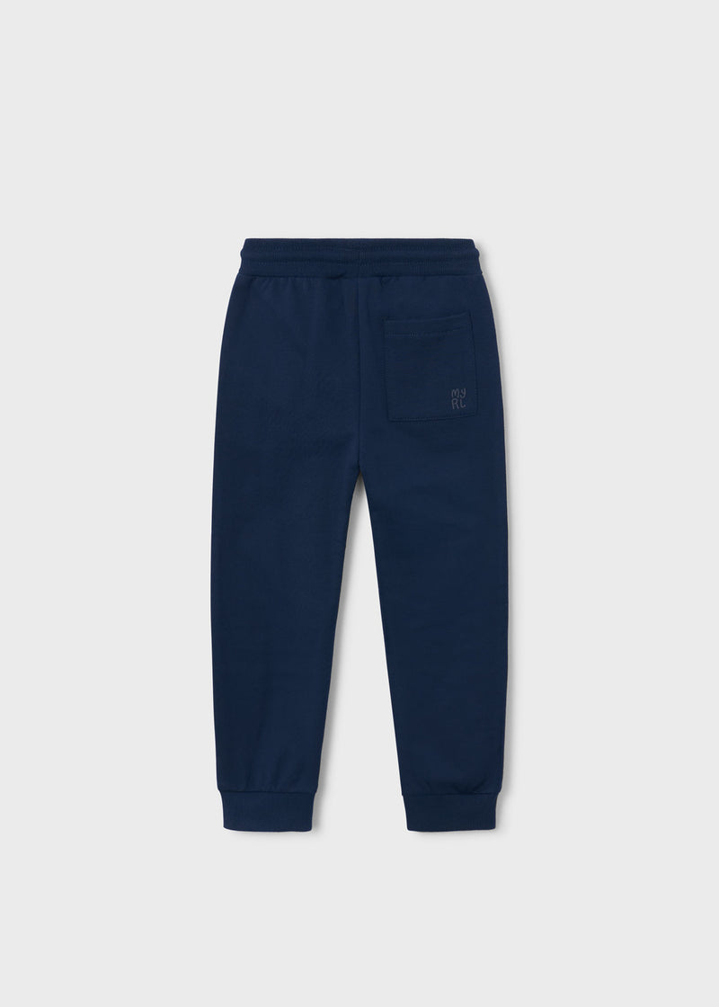 Mayoral Boys Cuff Fleece Trousers | Blue 725