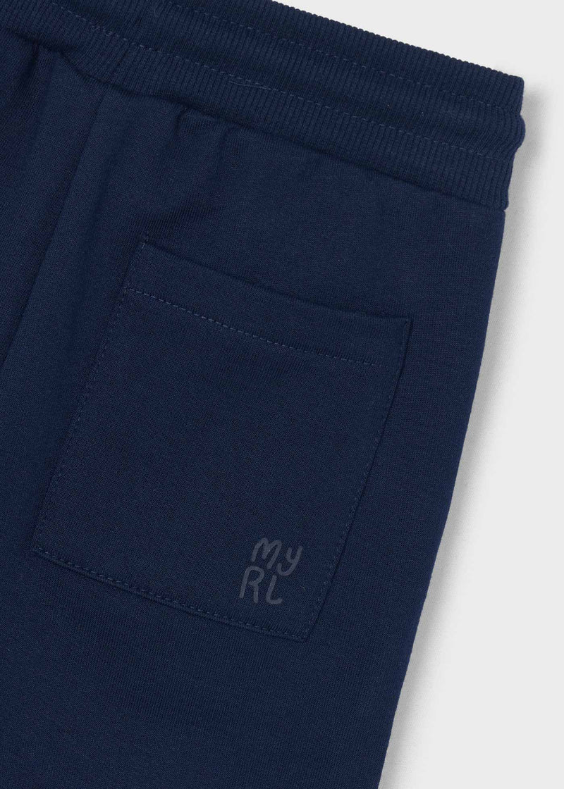 Mayoral Boys Cuff Fleece Trousers | Blue 725