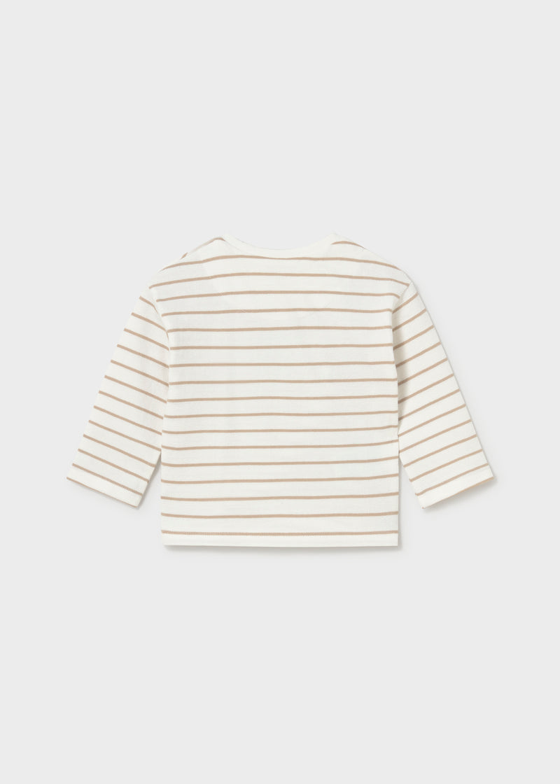 Mayoral Baby Boys Dinosaur Appliqué Striped T-Shirt | Mole 2005