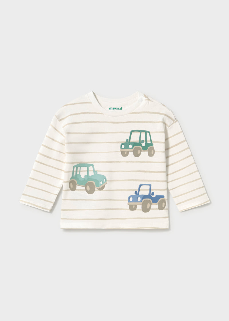 Mayoral Baby Boys Racing Cars Striped T-Shirt | Mole 2011
