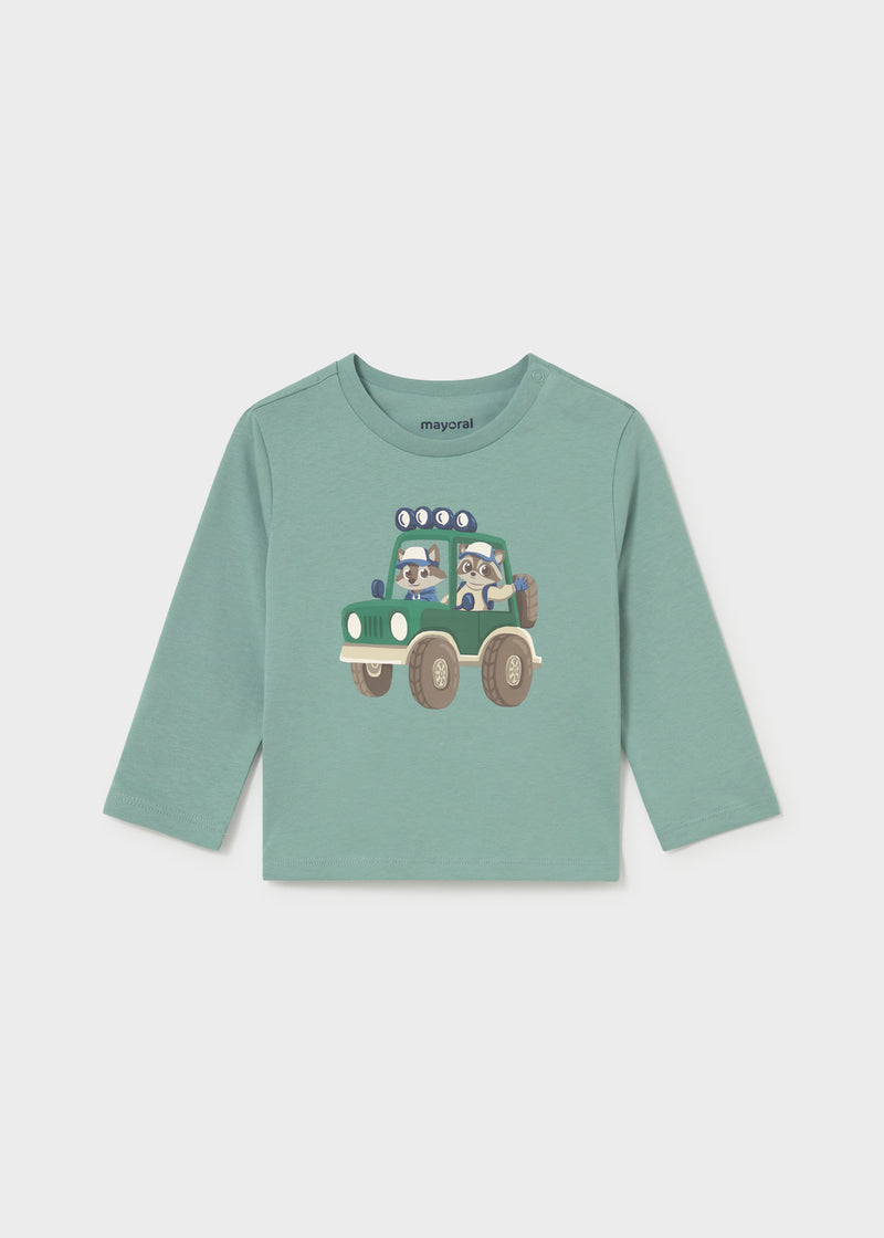 Mayoral Raccoon 4x4 Graphic L/S Top | Aquarium 2012