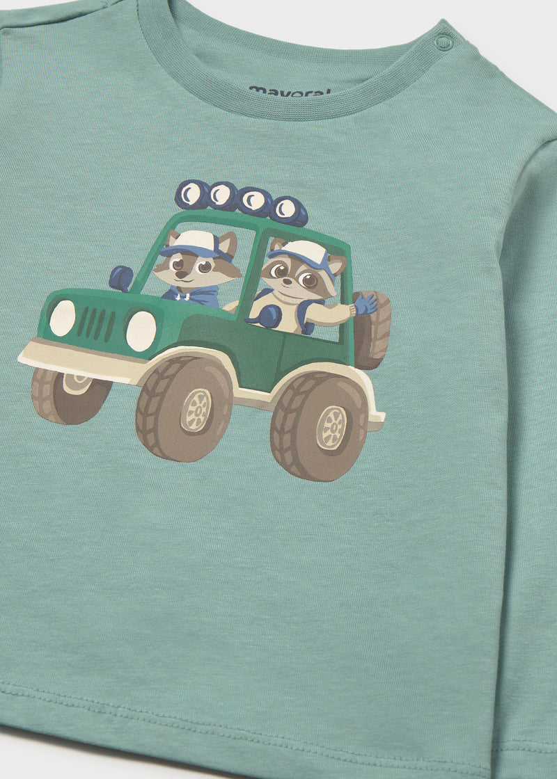 Mayoral Raccoon 4x4 Graphic L/S Top | Aquarium 2012