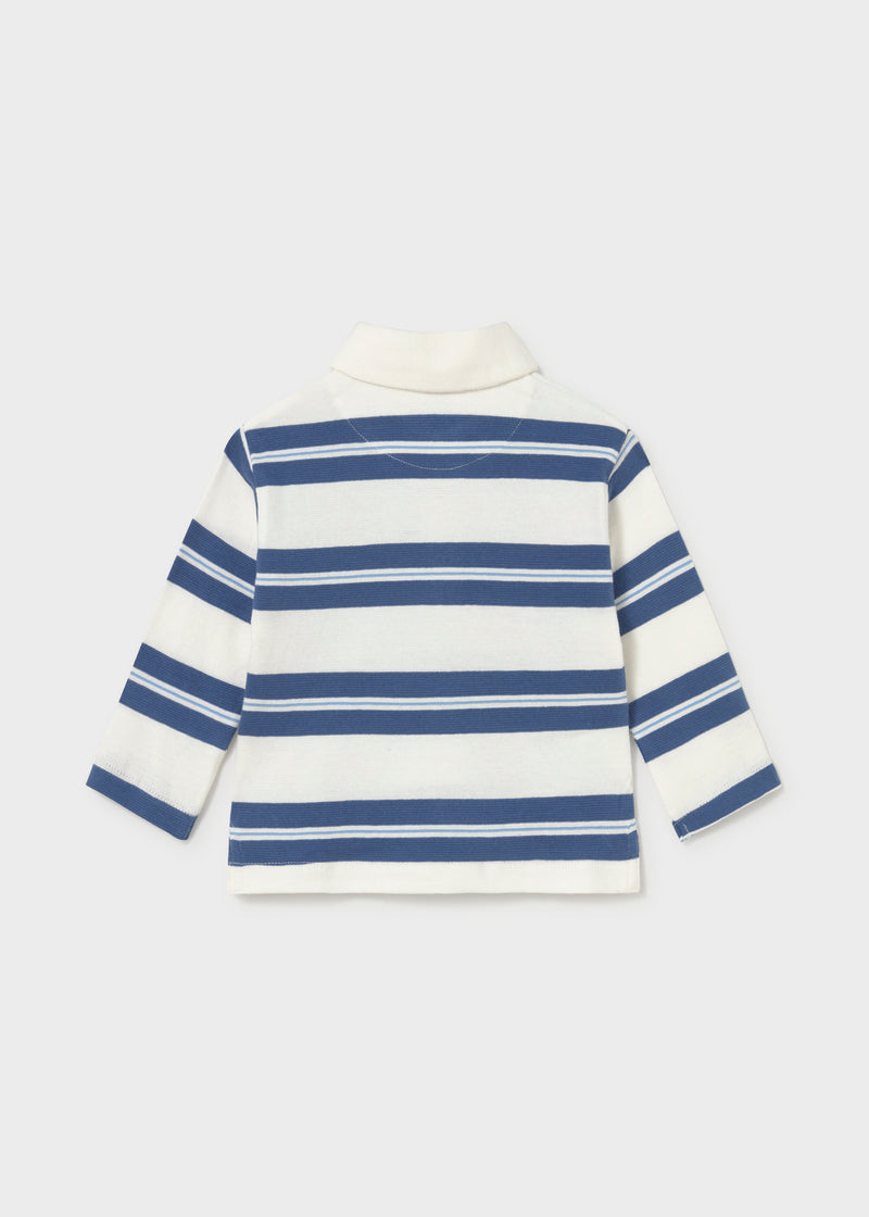 Mayoral Baby Boys Striped Rugby Polo T-Shirt | Indigo 2103