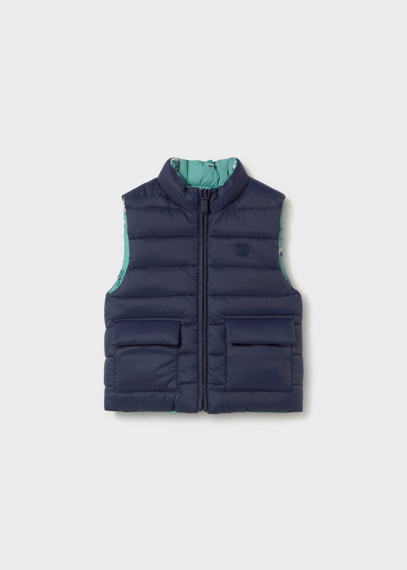 Mayoral Baby Boys Reversible Padded Gilet | Navy 2378