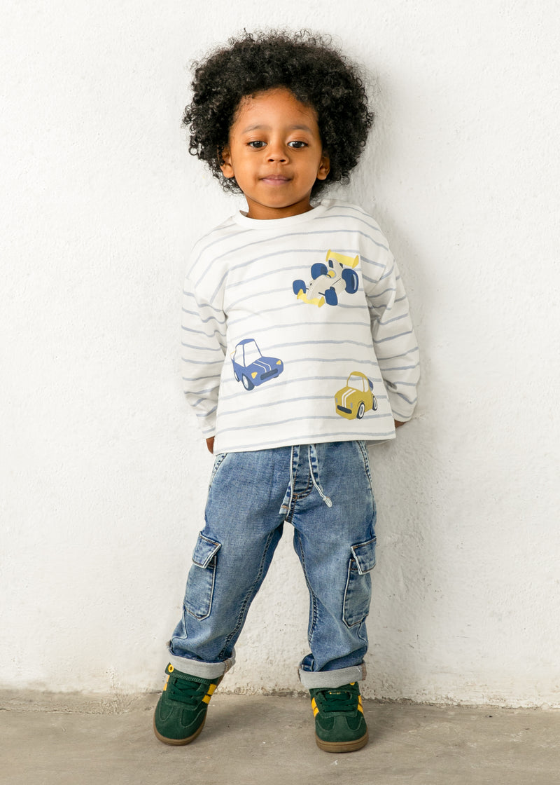 Mayoral Baby Boys Cargo Denim Jeans | Light 2540