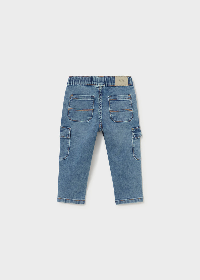 Mayoral Baby Boys Cargo Denim Jeans | Light 2540