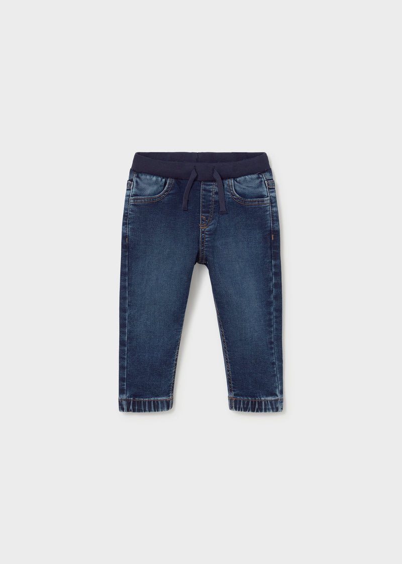 Mayoral Baby Boys Soft Denim Jogger Jeans | Dark 2543