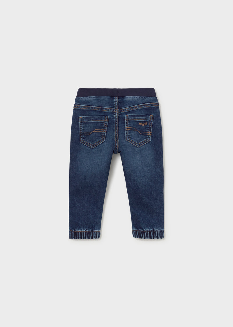 Mayoral Baby Boys Soft Denim Jogger Jeans | Dark 2543