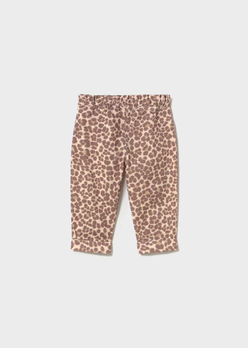 Mayoral Baby Girls Leopard Print Corduroy Trousers | Wahut 2553