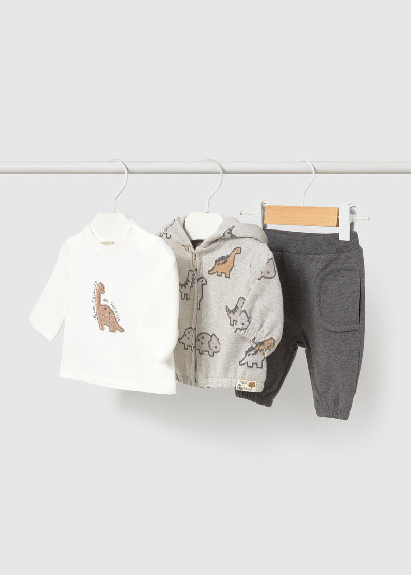 Mayoral Baby Boys 3-Piece Dinosaur Hoodie,Tracksuit Set | Bight 2671