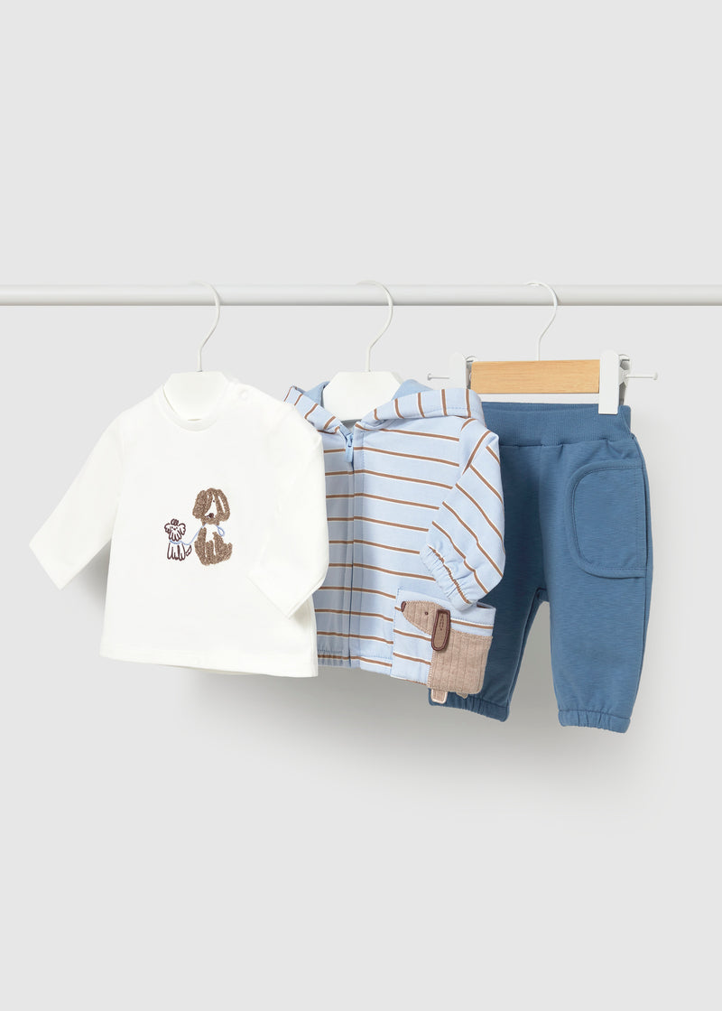 Mayoral Baby Boys 3-Piece Dinosaur Hoodie,Tracksuit Set | Night 2671