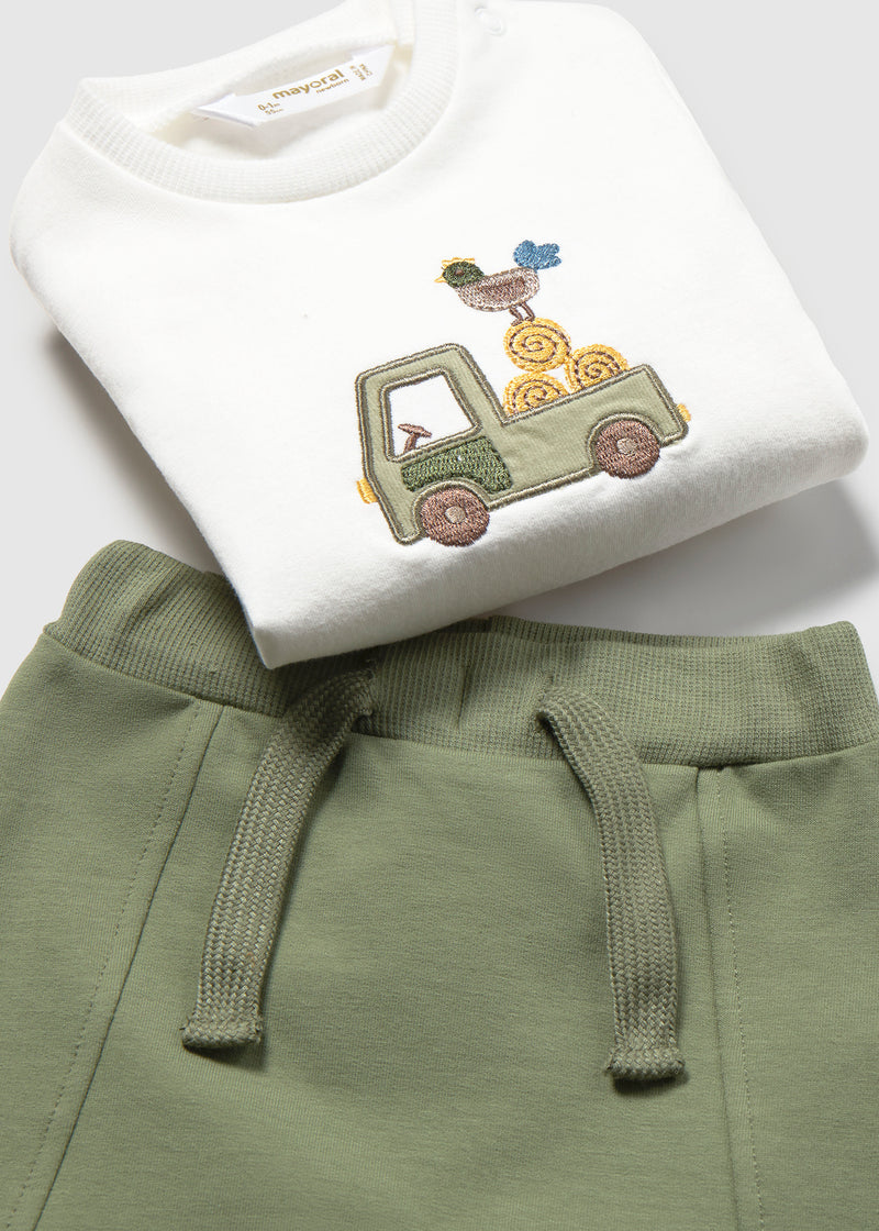Mayoral Baby Boys 3-Piece T/Suit With Vest  | Forest 2683