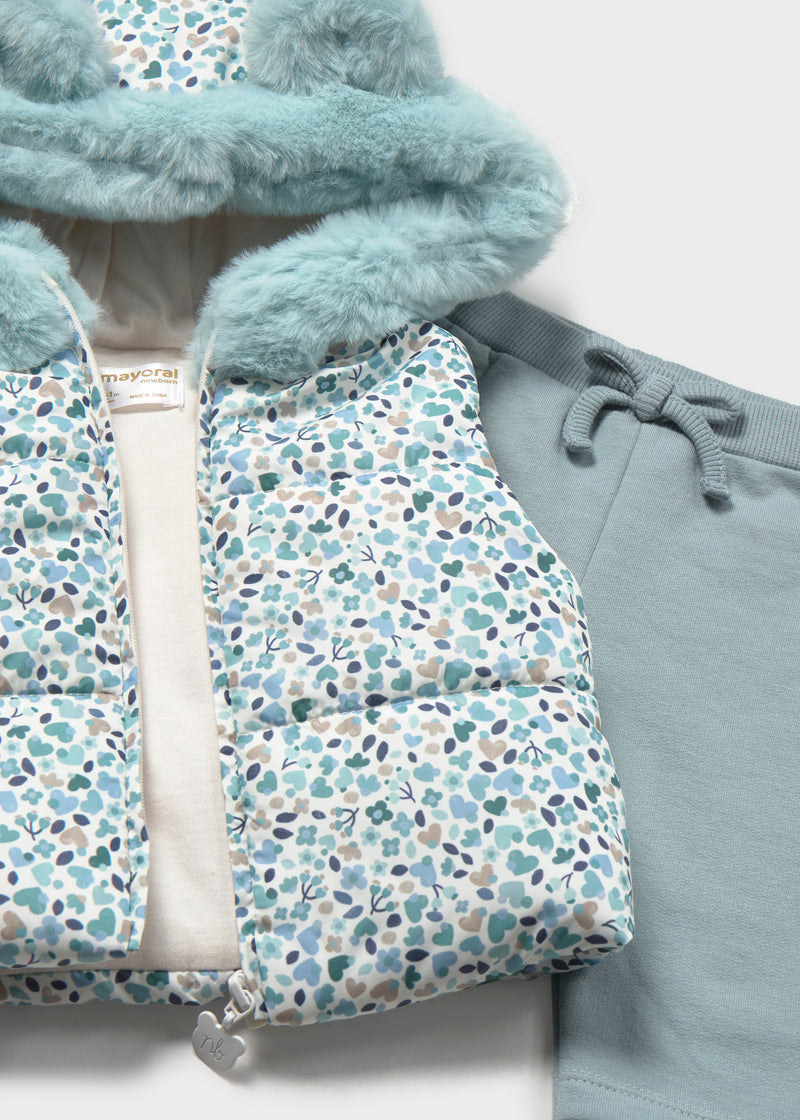 Mayoral Baby Girls 3-Piece Vest Tracksuit  | White 2686