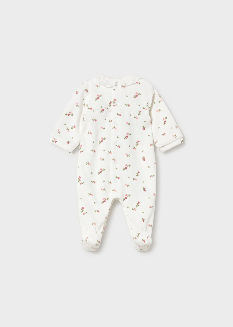 Mayoral Baby Girls 2-Pack Velour & Floral Romper | Bayleaf 2752