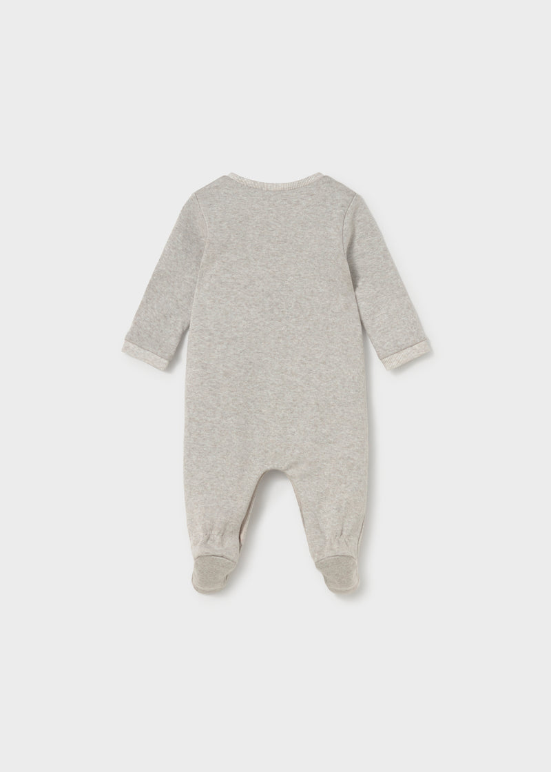 Mayoral Baby Boys Dinosaur Jacquard Knit Romper | Marble 2769
