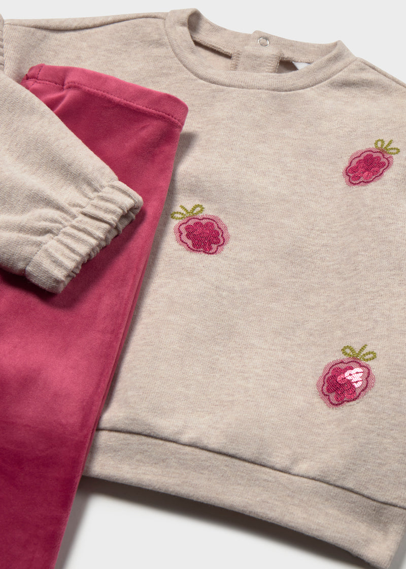 Mayoral Baby Girls Leggings Set | Raspberry 2782