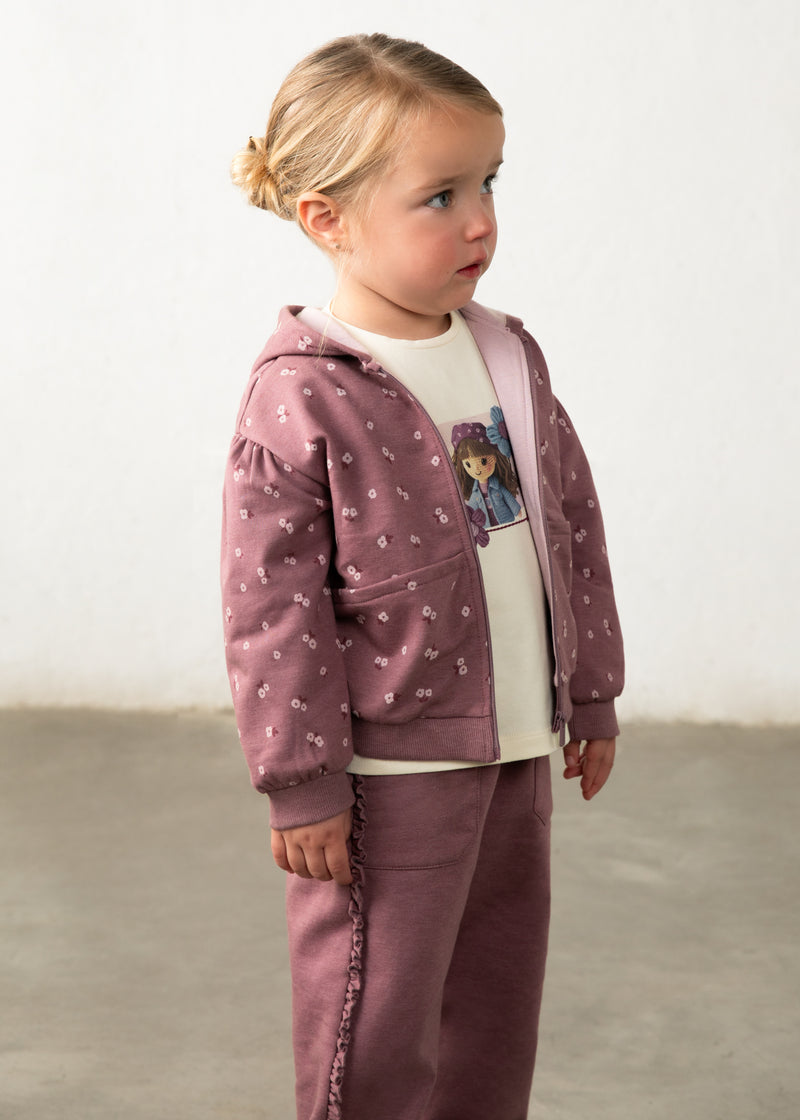 Mayoral Baby Girls 3-Piece Tracksuit  | Violet 2839