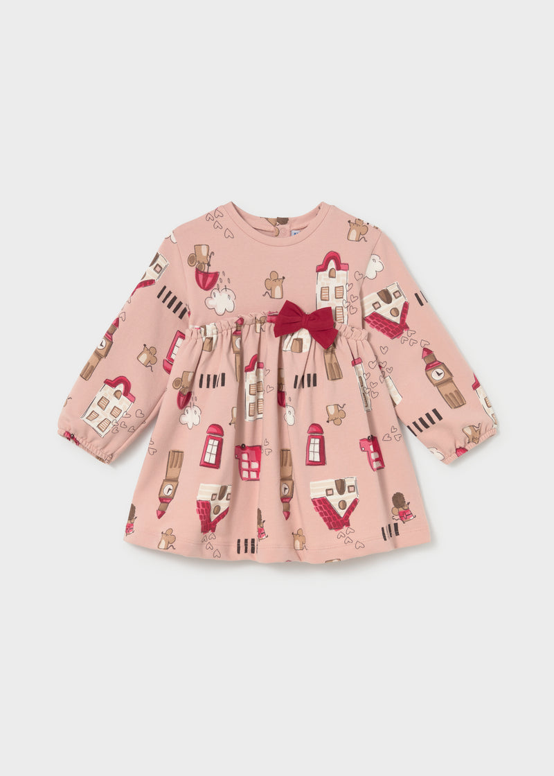 Mayoral Girls Fleece Dress | Blush 2938