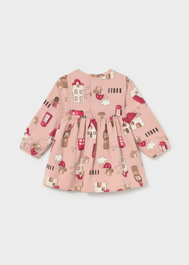 Mayoral Girls Fleece Dress | Blush 2938
