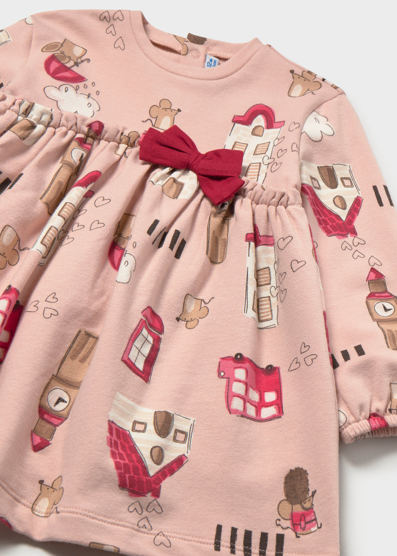 Mayoral Girls Fleece Dress | Blush 2938